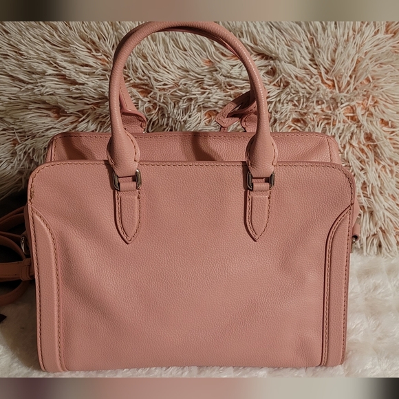 Alexander McQueen Padlock Zip Tote-Blush Pink Leather w/Silver Skull Charm EUC - Picture 7 of 15